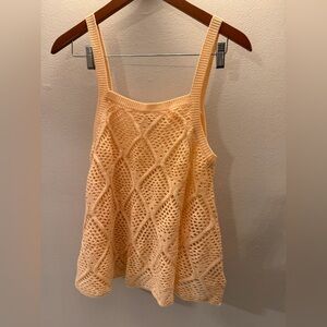 Cotton On Peach Crochet Tank Top